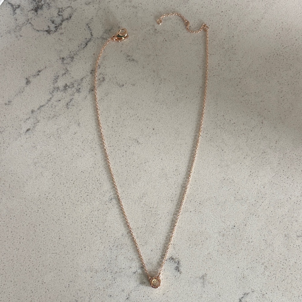 Coach Rose Gold Necklace with Pendant